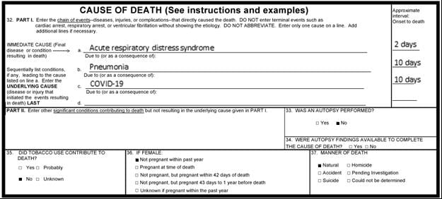 Cause of Death Example